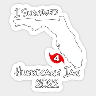 I Survived Hurricane Ian 2022 Sticker